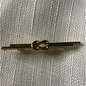 Vintage Sarah Coventry Bar Nautical Knot Brooch Gold Tone